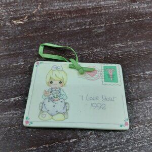 Vintage Precious Moments "I Love You" 1992 Easter Seals Collectible Ceramic Orna